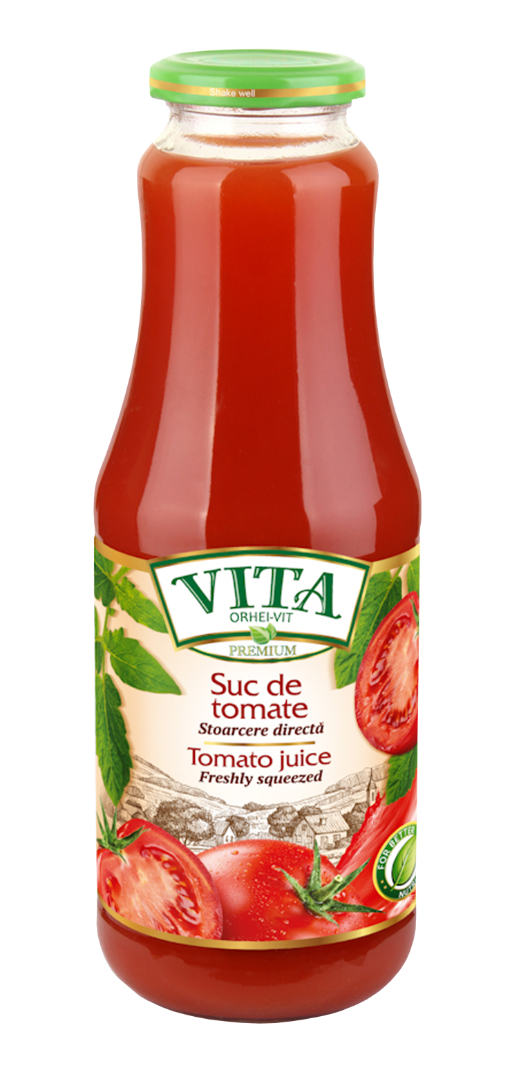 Упаковка томатного соку прямого віджиму. Пастеризований. ТМ «VITA». 1Л х 8шт
