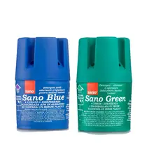 Бачок для мытья унитаза Sano Blue Flash, 150 г & Бачок для мытья унитаза Sano Green 150 г (287607, 935833)