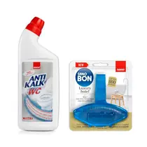 Средство для чистки унитазов Sano Anti Kalk WC & Средство для мытья унитаза с ароматом роскоши Sano Hotel Luxury 55 г (287621, 992256)