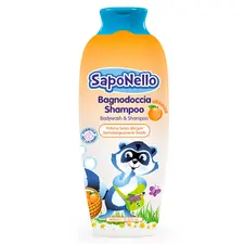 Дитячий шампунь та гель для душу Saponello Абрикос, 400 мл