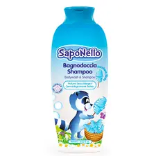 Дитячий шампунь та гель для душу Saponello Солодка вата, 400 мл