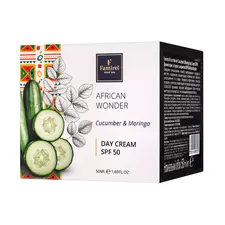 Денний крем Famirel African Wonder Cucumber & Moringa Огірок і Морінга «Детокс та зволоження» SPF 50, 50 мл
