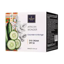 Крем для шкіри навколо очей Famirel African Wonder Cucumber & Moringa Огірок і Морінга «Детокс та зволоження» SPF 50, 30 мл