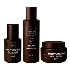 Набір Famirel Men Beard & Skin Balance Комплексний догляд для бороди і шкіри (084888, 084895, 084871)