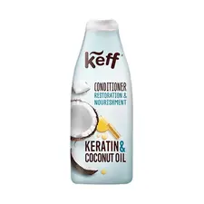Кондиціонер для ослабленого та ламкого волосся Keff Keratin, Coconut oil з кератином та кокосовою олією, 500 мл