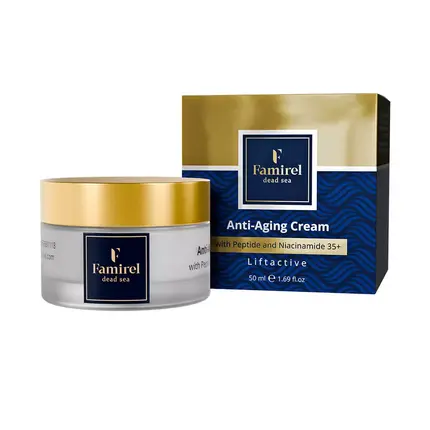 Антивіковий крем для обличчя з пептидами та ніацинамідом Famirel Anti-Aging Cream Liftactive With Peptide & Niacinamide, 50 мл
