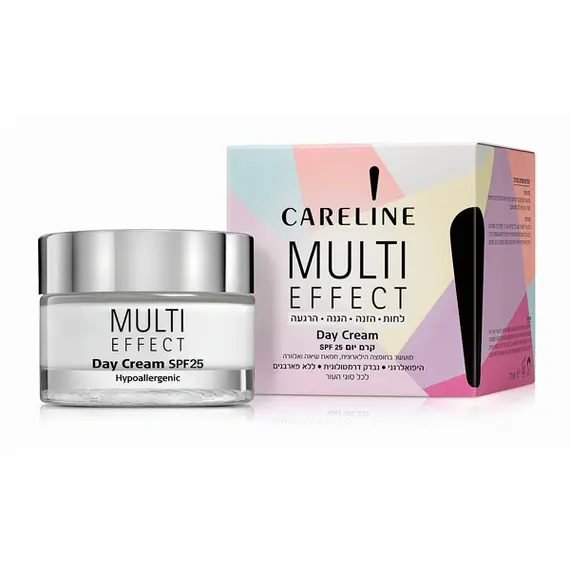 Денний крем 25+ Careline Multi Effect для обличчя та шиї SPF-25, 50 мл (7290104964084)