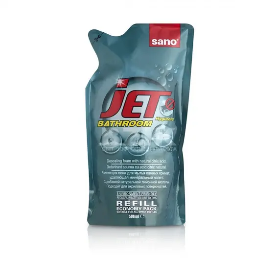 Засіб для миття акрилових поверхонь Sano Jet Bathroom, 500 мл (7290102990689)