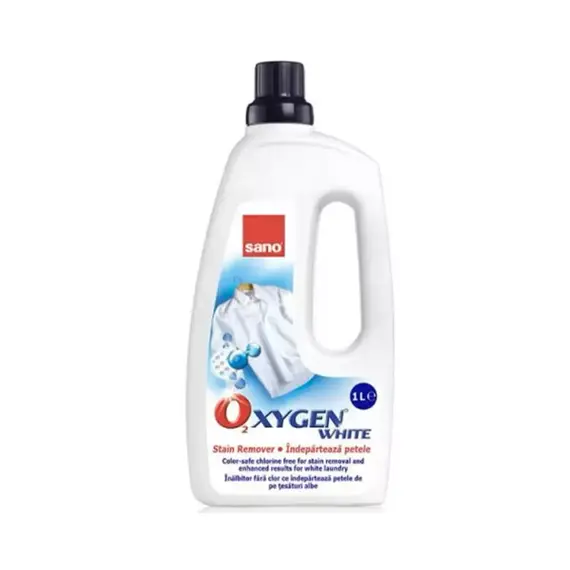 Гель-плямовивідник для прання Sano Oxygen Gel for White Laundryl, 1 л (7290102991105)