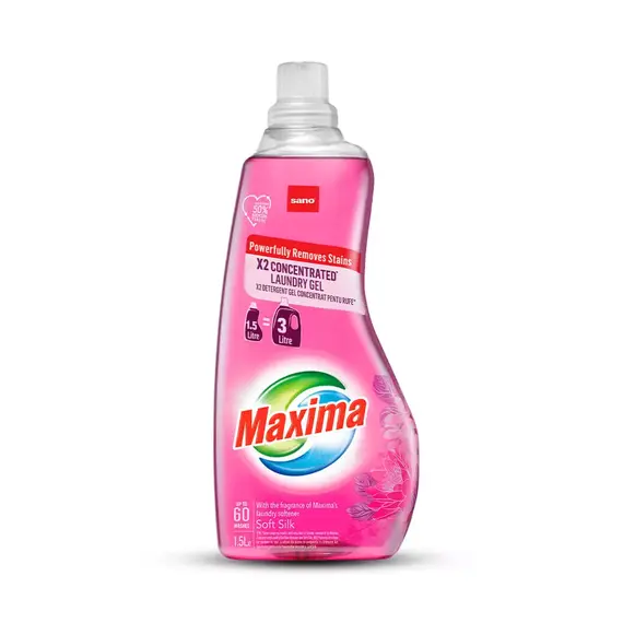 Концентрований гель для прання Sano Maxima Soft Silk, 1.5 л (7290102992928)