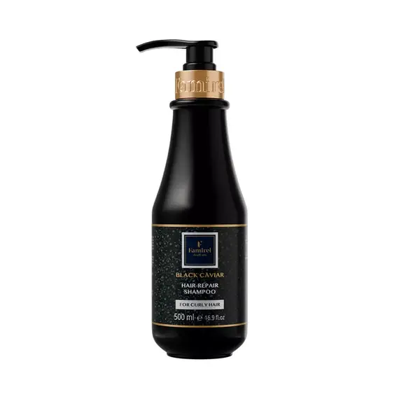 Шампунь для вьющихся волос с экстрактом черной икры Famirel Black Caviar Shampoo, 500 мл