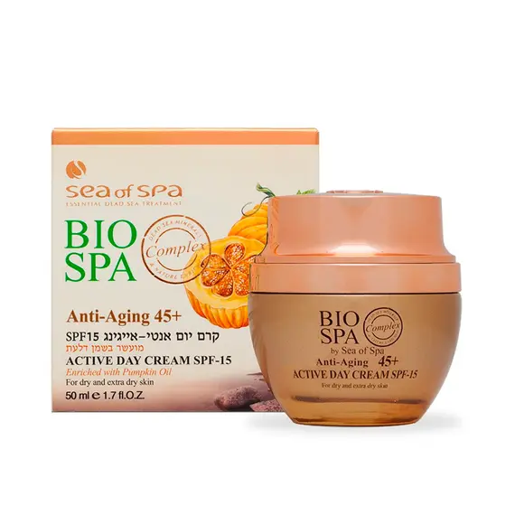 Крем антивіковий денний 45+, SPF-15 Sea of Spa Bio Spa з гарбузовою олією 50 мл (7290013761279)