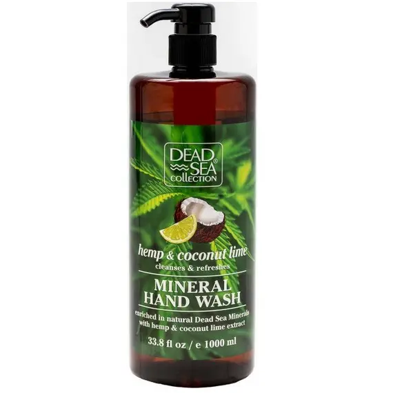 Мило для рук Dead Sea Collection з олією кокоса, лайма та конопель, 1000 мл (7290102251681)