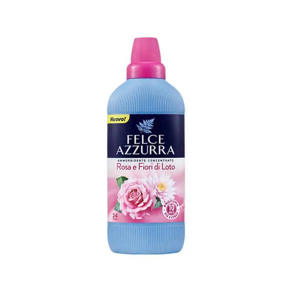 Концентрований пом'якшувач для білизни Felce Azzurra Rosa e Fiori di Loto 24 прання, 600 мл (8001280030949)