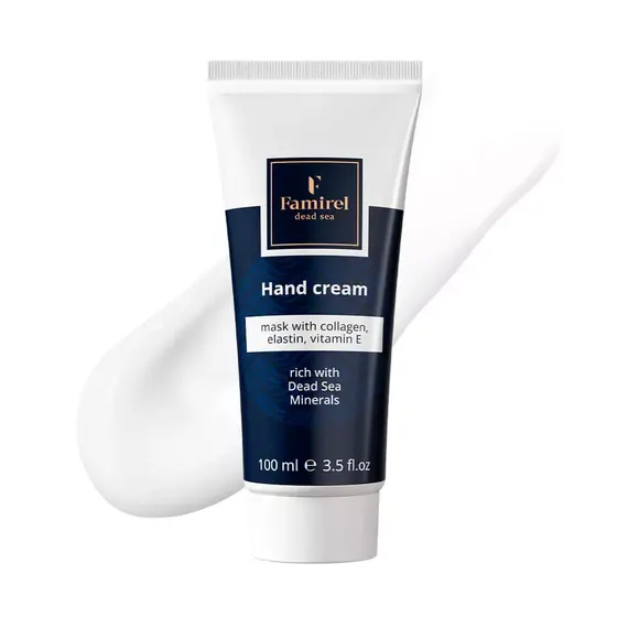 Крем-маска для рук із колагеном, еластином, вітаміном Е Famirel Hand Cream, 100 мл, изображение 3