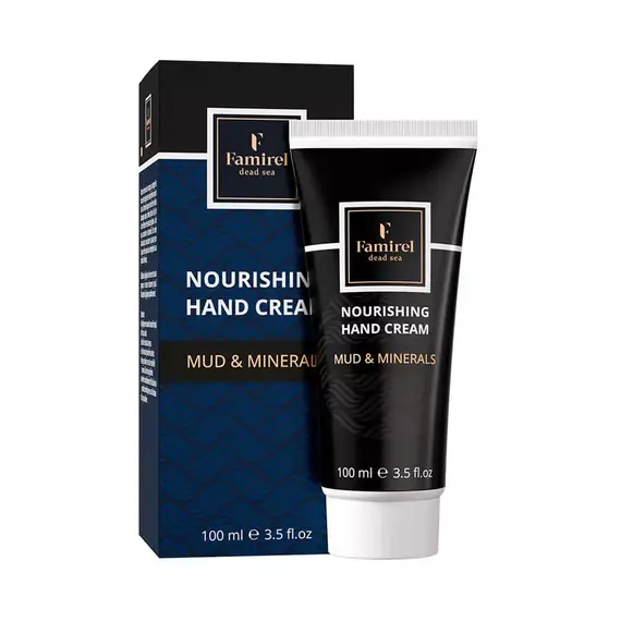 Живильний крем для рук із гряззю Мертвого моря Famirel Nourishing Hand Cream Mud & Minerals, 100 мл, изображение 2