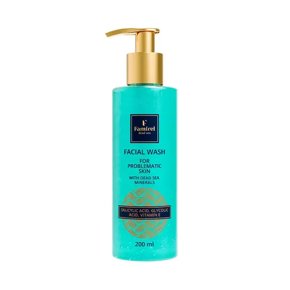 Гель для вмивання проблемної шкіри обличчя Famirel Facial Wash For Problematic Skin With Dead Sea Minerals, 200 мл