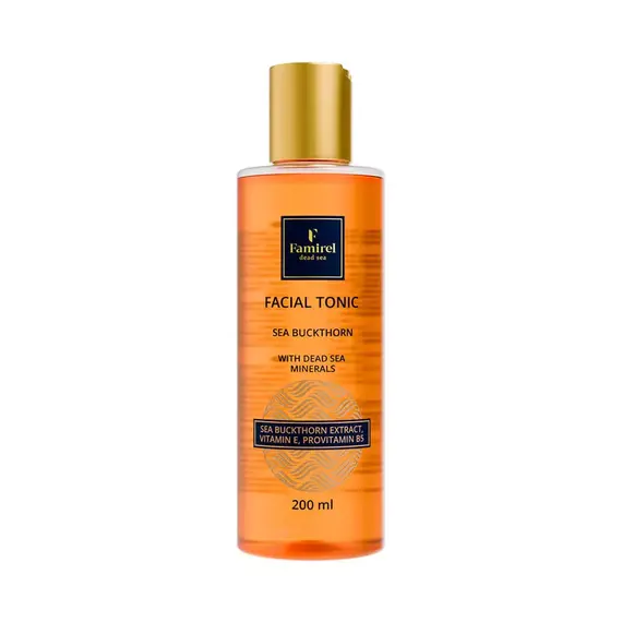Тоник для лица с экстрактом облепихи Famirel Facial Tonic Sea Buckthorh With Dead Sea Minerals, 200 мл