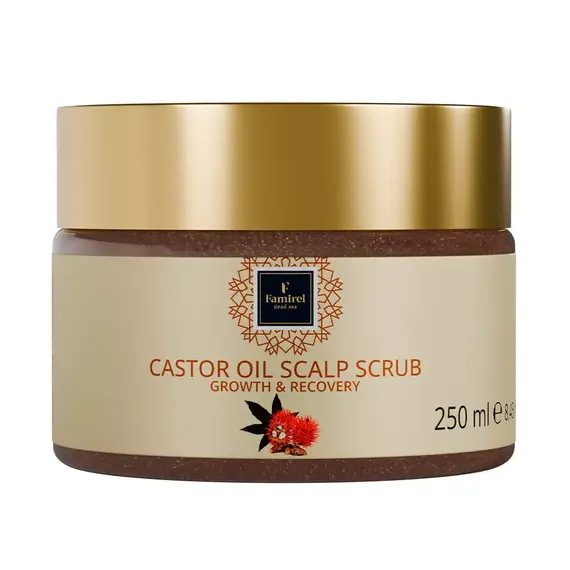 Скраб для шкіри голови з рициновою олією Famirel Castor Oil Scalp Scrub, 250 мл