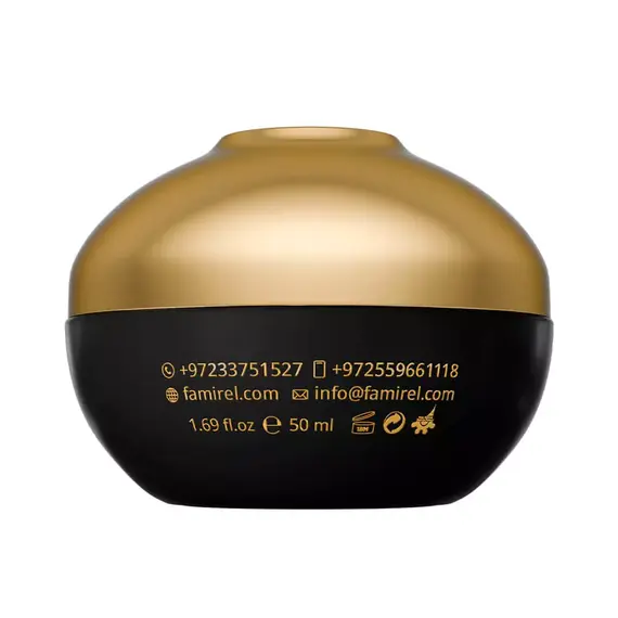 Нічний живильний крем для обличчя із екстрактом чорної ікри Famirel Black Caviar Nourishing Night Cream, 50 мл, изображение 3