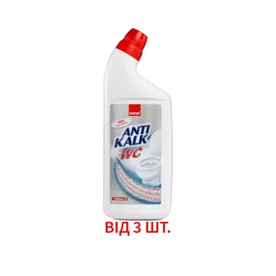 Средство для чистки унитазов Sano Anti Kalk WC, 750 мл 3 шт.