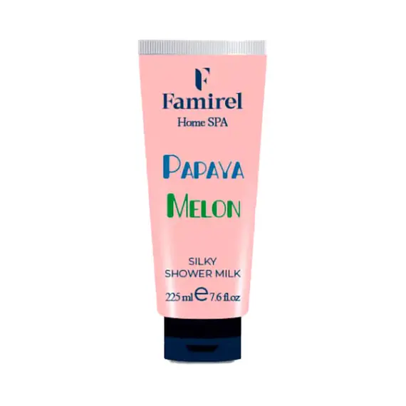 Молочко для душу "Melon & Papaya" Famirel Home Spa Shower Milk, 225 мл, изображение 3