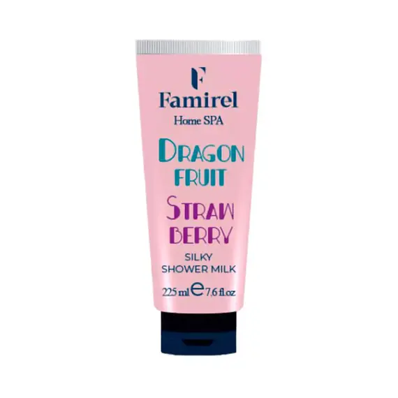 Молочко для душу "Dragon Fruit & Strawberry" Famirel Home Spa Shower Milk, 225 мл, изображение 3