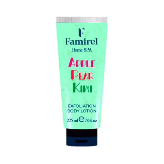 Відлущувальний пілінг-лосьйон для тіла "Kiwi & Pear & Apple" Famirel Home Spa Body Lotion, 225 мл, изображение 3