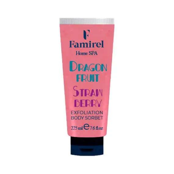 Відлущувальний сорбет для тіла "Dragon Fruit & Strawberry" Famirel Home Spa Body Sorbet, 225 мл, изображение 3