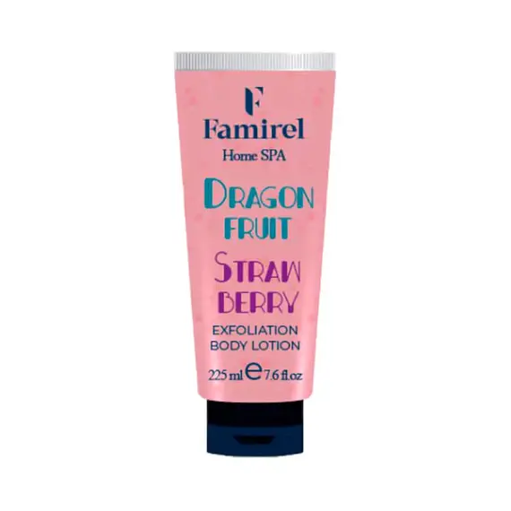 Відлущувальний пілінг-лосьйон для тіла "Dragon Fruit & Strawberry" Famirel Home Spa Body Lotion, 225 мл, изображение 3