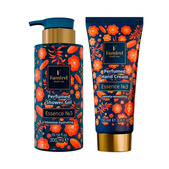 Подарунковий набір парфумований гель для душу, крем для рук Famirel Essence №3 (085465, 085519)