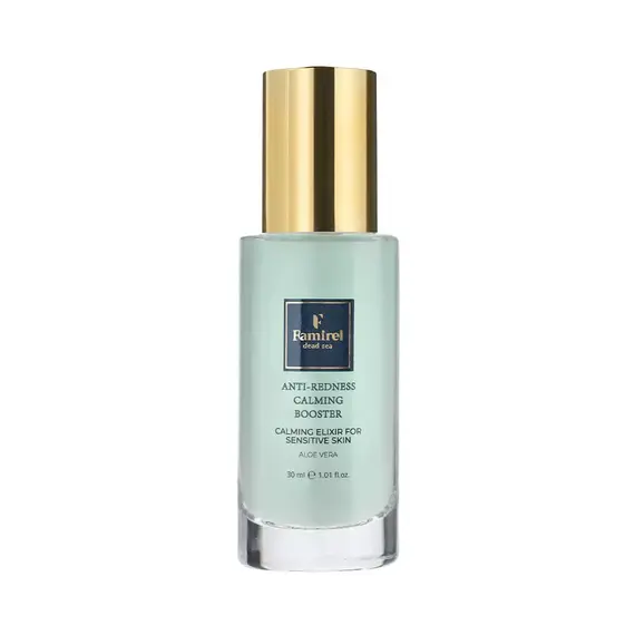 Успокаивающая сыворотка Famirel Anti-Redness Calming Booster алоэ, ромашка, витамин Е, экстракты огурца и петрушки, 30 мл (7290114086677)