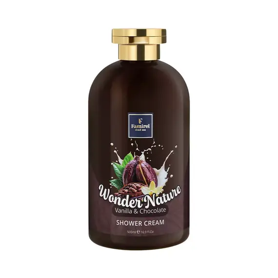 Крем-гель для душу "Ваніль та шоколад" Famirel Wonder Nature Shower Gel, 500 мл