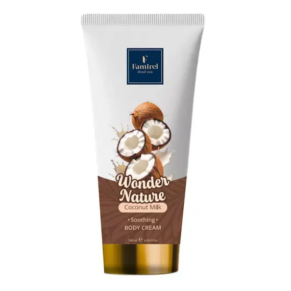 Крем для тіла Famirel Wonder Nature Кокосове Молоко Заспокійливий, 180 мл (7290114086110), изображение 2