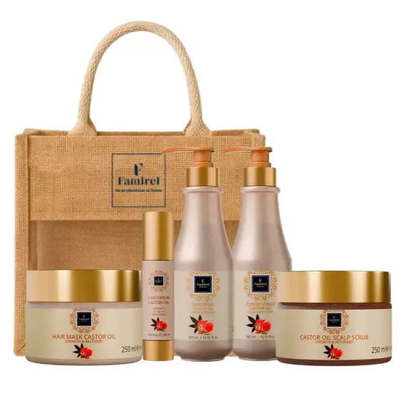 Famirel Castor Oil Ритуал зміцнення та росту волосся (085748, 085755, 085762, 085786, 085779, 087339), изображение 2