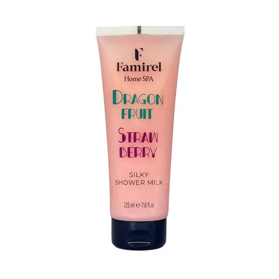 Молочко для душу "Dragon Fruit & Strawberry" Famirel Home Spa Shower Milk, 225 мл, изображение 2