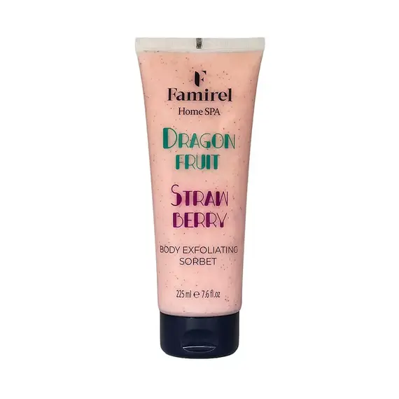 Відлущувальний сорбет для тіла "Dragon Fruit & Strawberry" Famirel Home Spa Body Sorbet, 225 мл, изображение 2