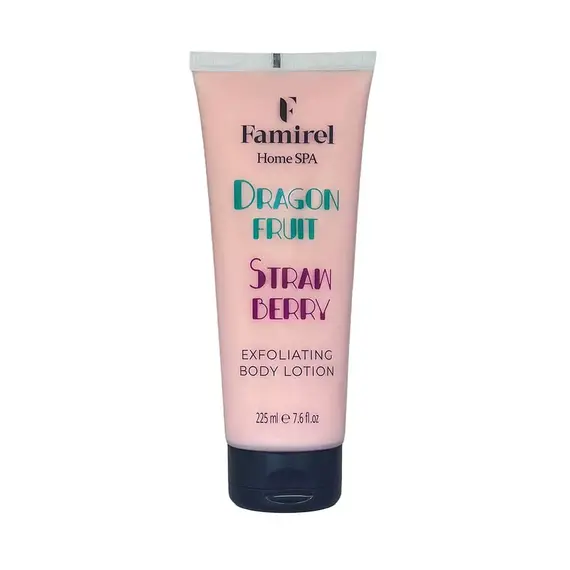 Відлущувальний пілінг-лосьйон для тіла "Dragon Fruit & Strawberry" Famirel Home Spa Body Lotion, 225 мл, изображение 2