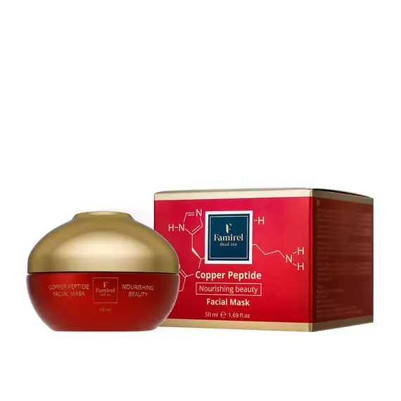 Живильна маска для обличчя з пептидами міді Famirel Copper Peptide Facial Mask, 50 мл (7290114086615), изображение 4