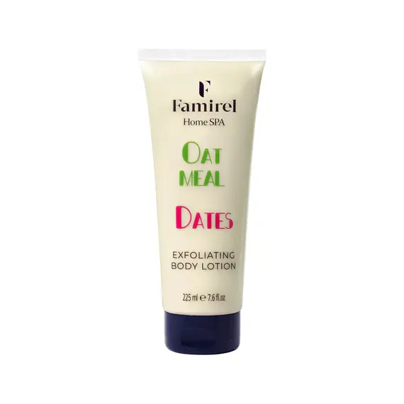 Відлущувальний пілінг-лосьйон для тіла "Oatmeal & Dates" Famirel Home Spa Body Lotion, 225 мл