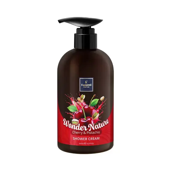 Крем-гель для душу "Вишня та фісташка" Famirel Wonder Nature Shower Gel, 500 мл